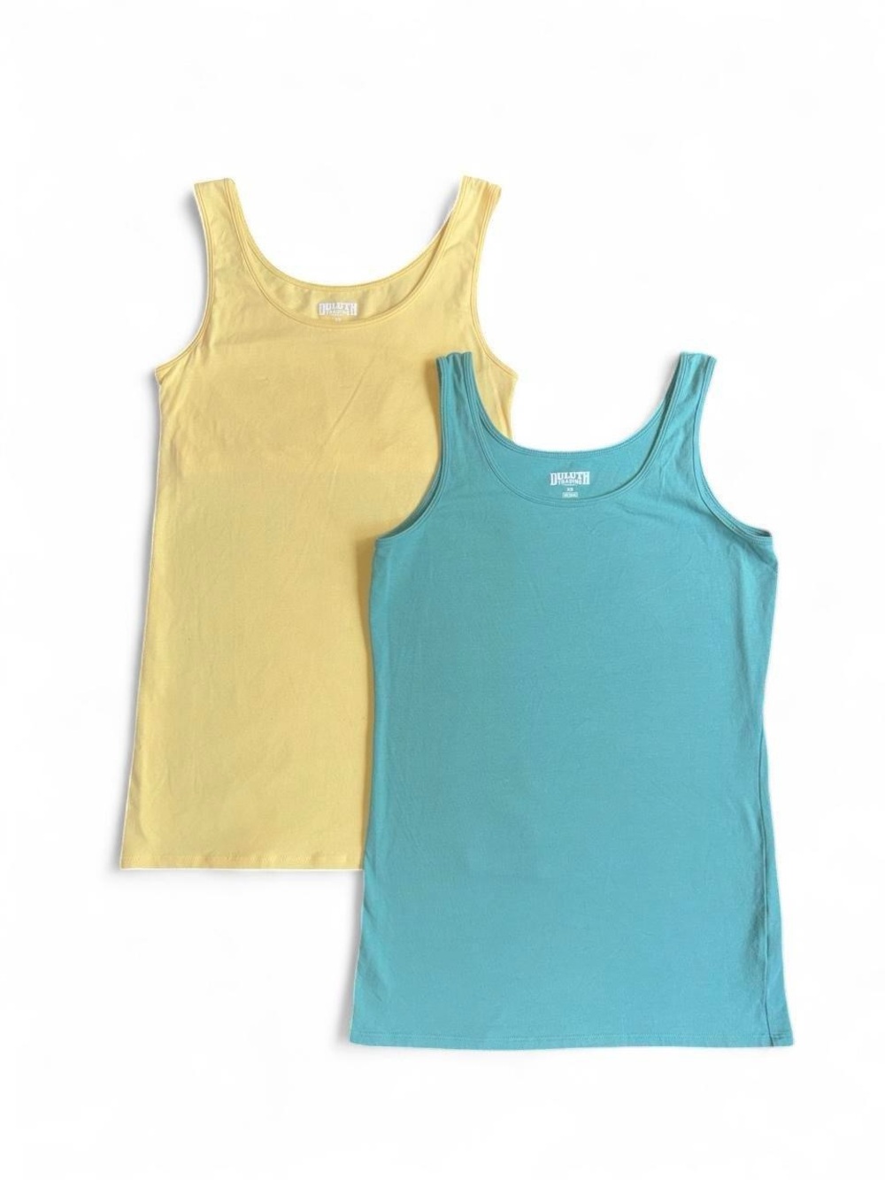 Duluth Trading Co Yellow & Teal Women's Tank Tops